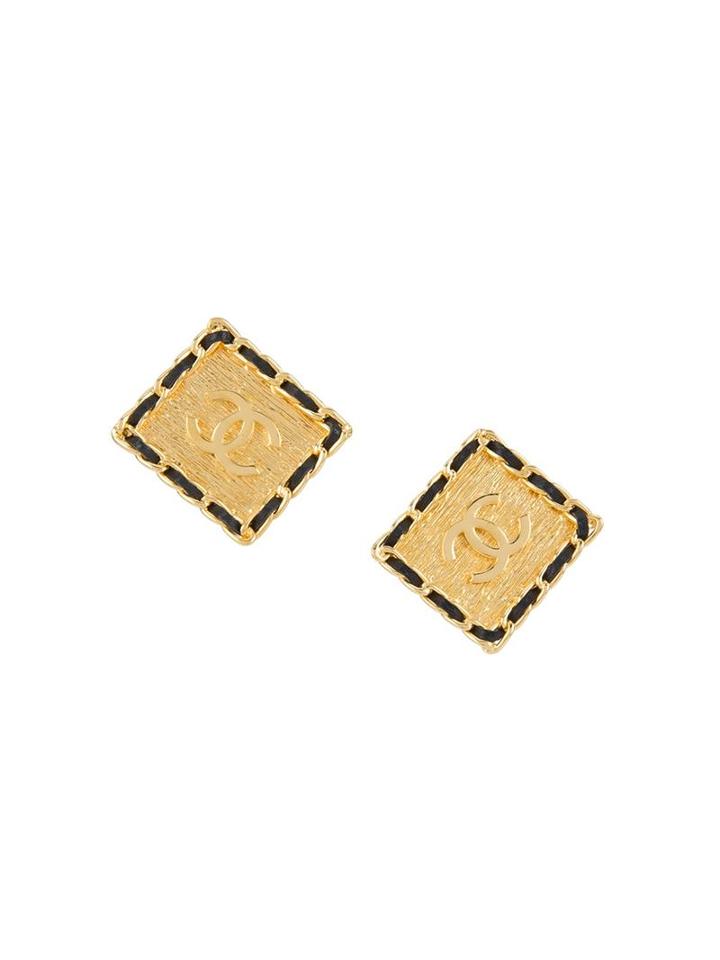 Chanel Vintage Cc Chain Clip-on Earrings