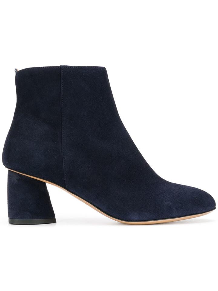 Parallèle Block Heel Ankle Boots - Blue