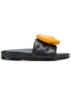 Anya Hindmarch Slide Chubby Wink In Marine Soft Nappa - Blue