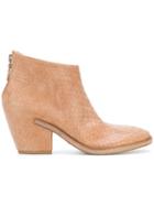 Del Carlo Zipped Ankle Boots - Nude & Neutrals