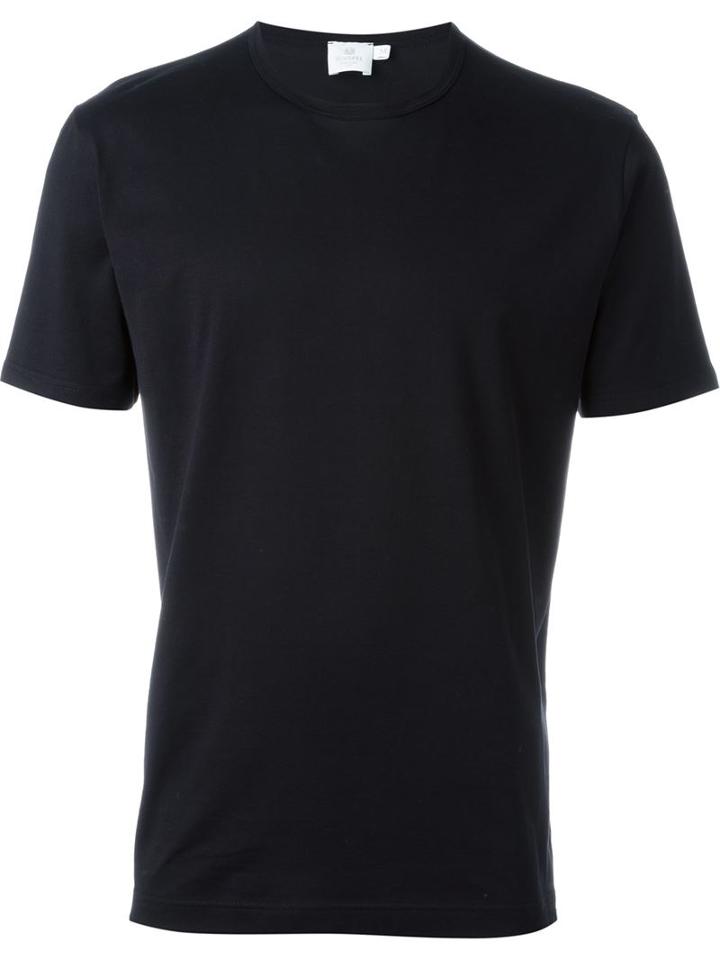 Sunspel Basic T-shirt, Men's, Size: L, Black, Cotton