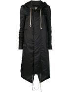 Rick Owens Drkshdw Zipped Up Raincoat - Black