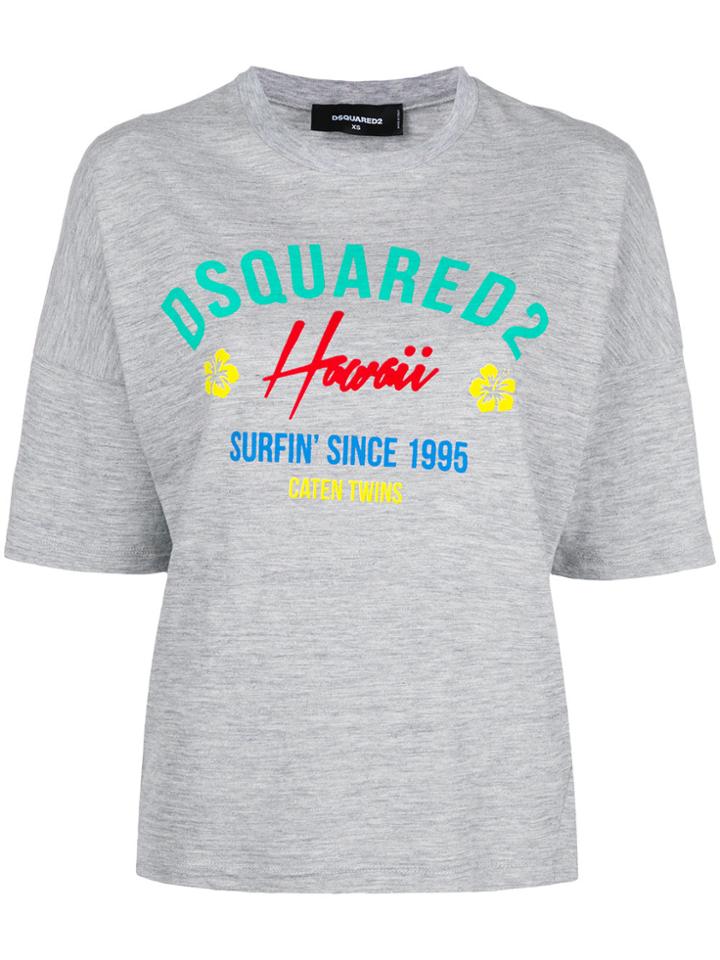 Dsquared2 Hawaii Print T-shirt - Grey