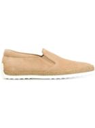 Tod S Slip-on Shoes, Men's, Size: 9.5, Brown, Suede/leather/rubber