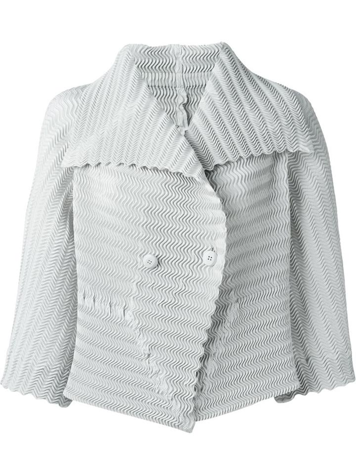 Issey Miyake Double Breasted Pleated Jacket
