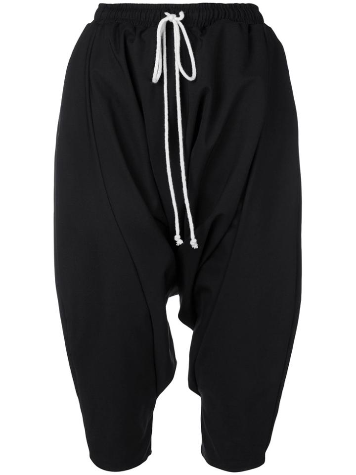 Alchemy Drop-crotch Cropped Trousers - Black