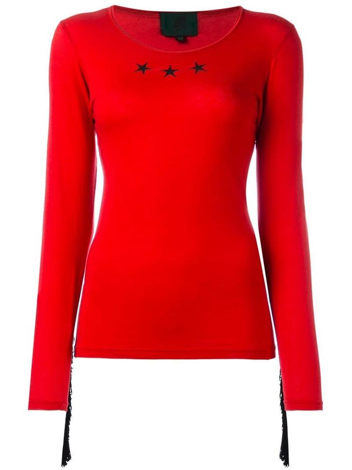 Jean Paul Gaultier Pre-owned Star Fringed Top - Red