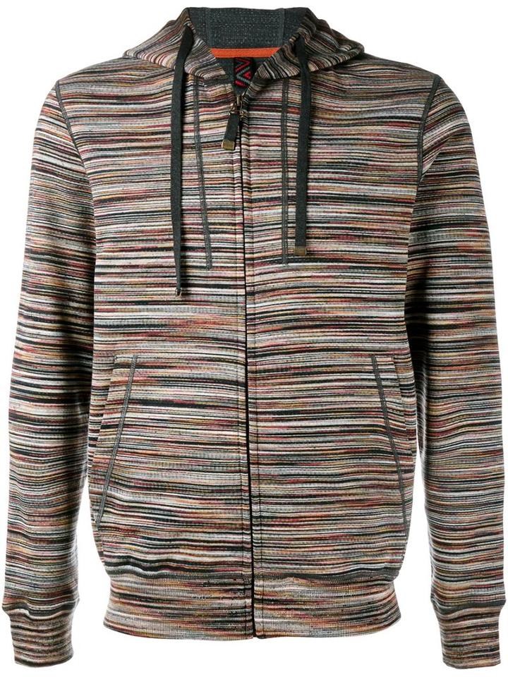 Missoni Drawstring Zip Hoodie, Men's, Size: Small, Cotton