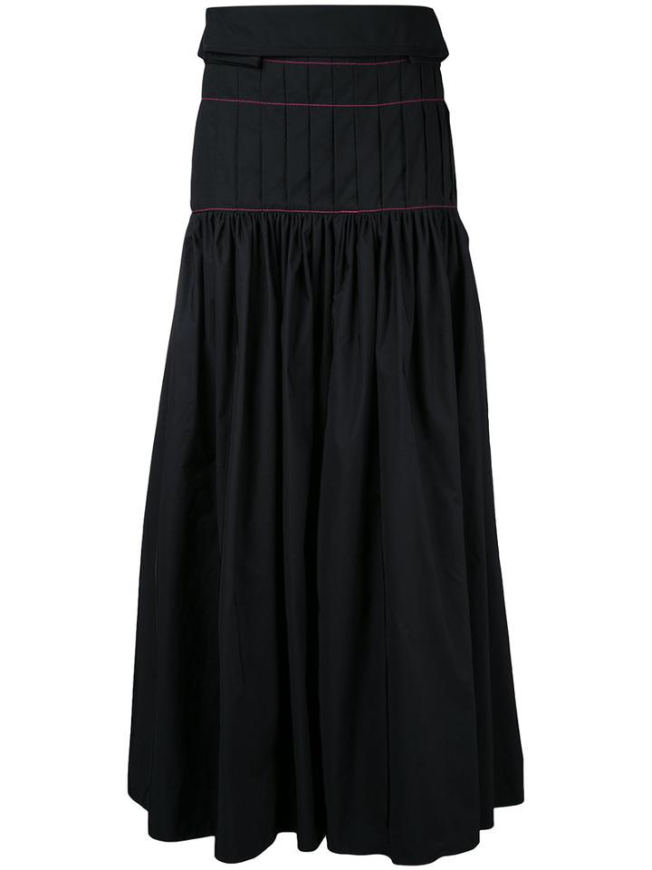Ellery Pleated Maxi Skirt, Women's, Size: 8, Black, Polyester