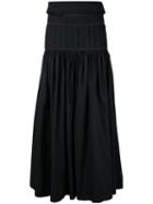 Ellery Pleated Maxi Skirt, Women's, Size: 8, Black, Polyester