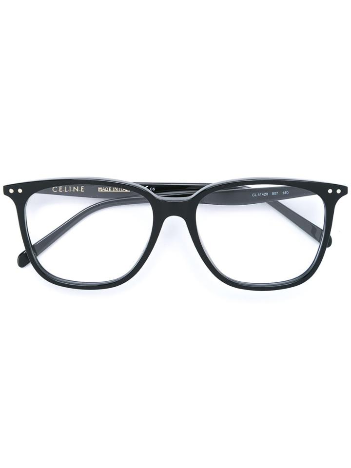 Céline Eyewear Square Frame Glasses - Black