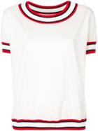 Moncler Ribbed Detail T-shirt - White