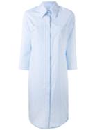 Alberto Biani Striped Shirt Dress, Women's, Size: 42, Blue, Cotton