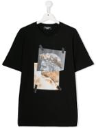 Neil Barrett Kids Teen Photo Print T-shirt - Black