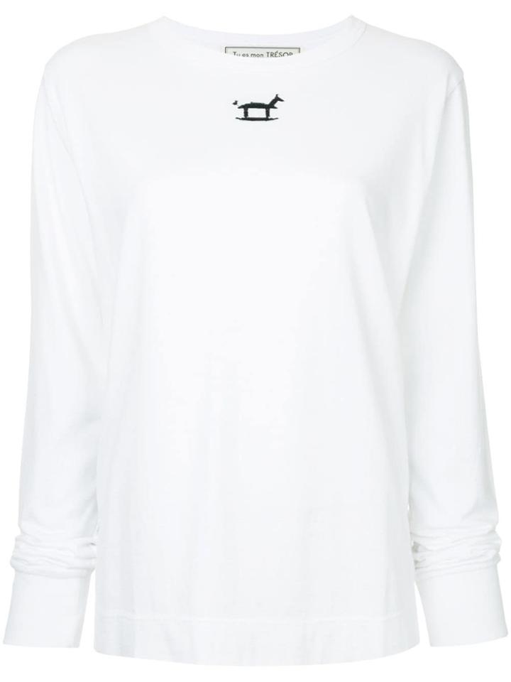 Tu Es Mon Trésor Rocking Horse Long Sleeve T-shirt - White