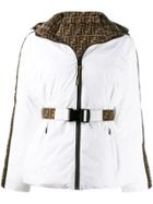 Fendi Hooded Ff Panelled Jacket - White