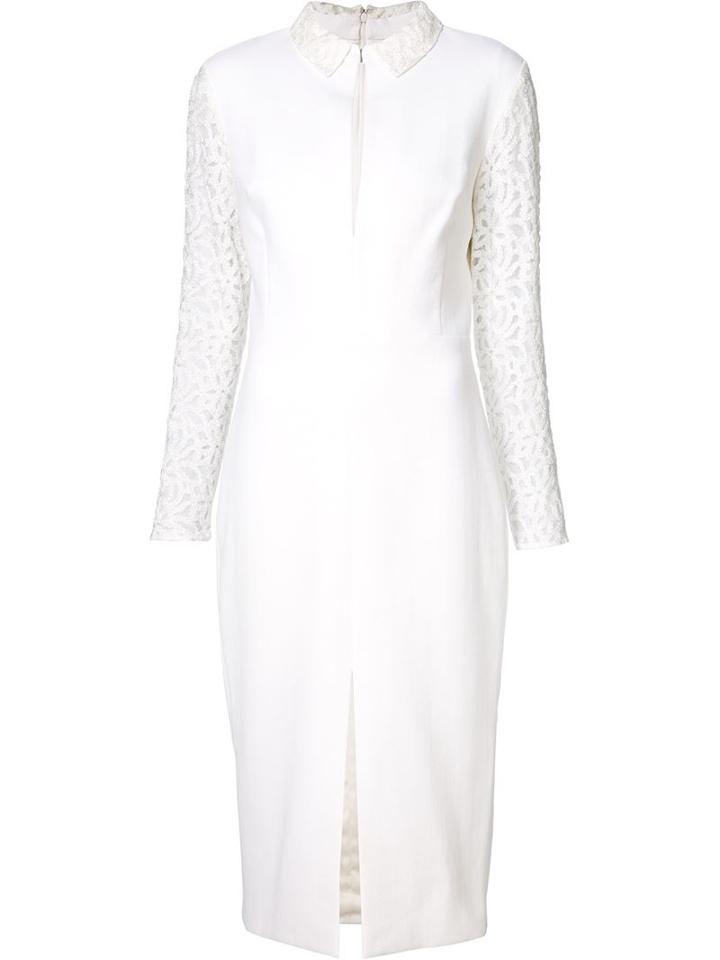 Christian Siriano Lace Sleeve Keyhole Dress