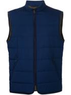 Loro Piana 'windmate Master' Gilet, Men's, Size: Xxl, Blue, Suede/polyamide