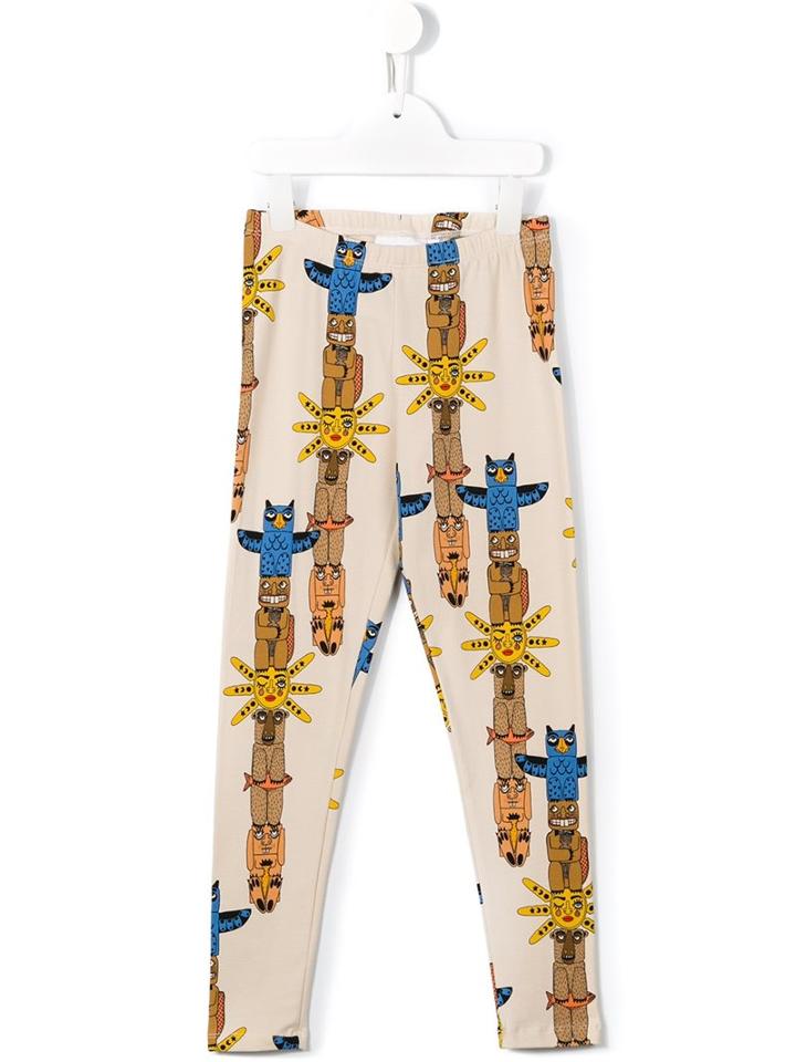 Mini Rodini 'totem' Leggings, Toddler Girl's, Size: 2 Yrs, Nude/neutrals