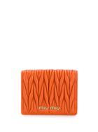 Miu Miu Matelassé Wallet - Orange