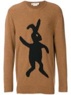 Marni Bunny-intarsia Jumper - Brown