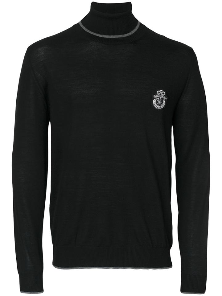 Billionaire Emblem Detail Jumper - Black