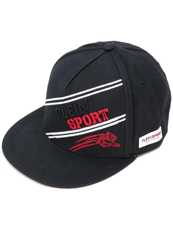 Plein Sport - Embroidered Logo Cap - Men - Cotton - One Size, Black, Cotton