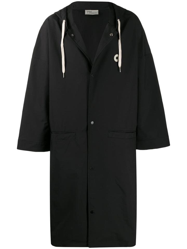 Drôle De Monsieur Long Hooded Coat - Black