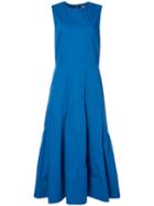 Derek Lam - Sleeveless Dress With Shirring Detail - Women - Cotton/elastodiene - 36, Blue, Cotton/elastodiene