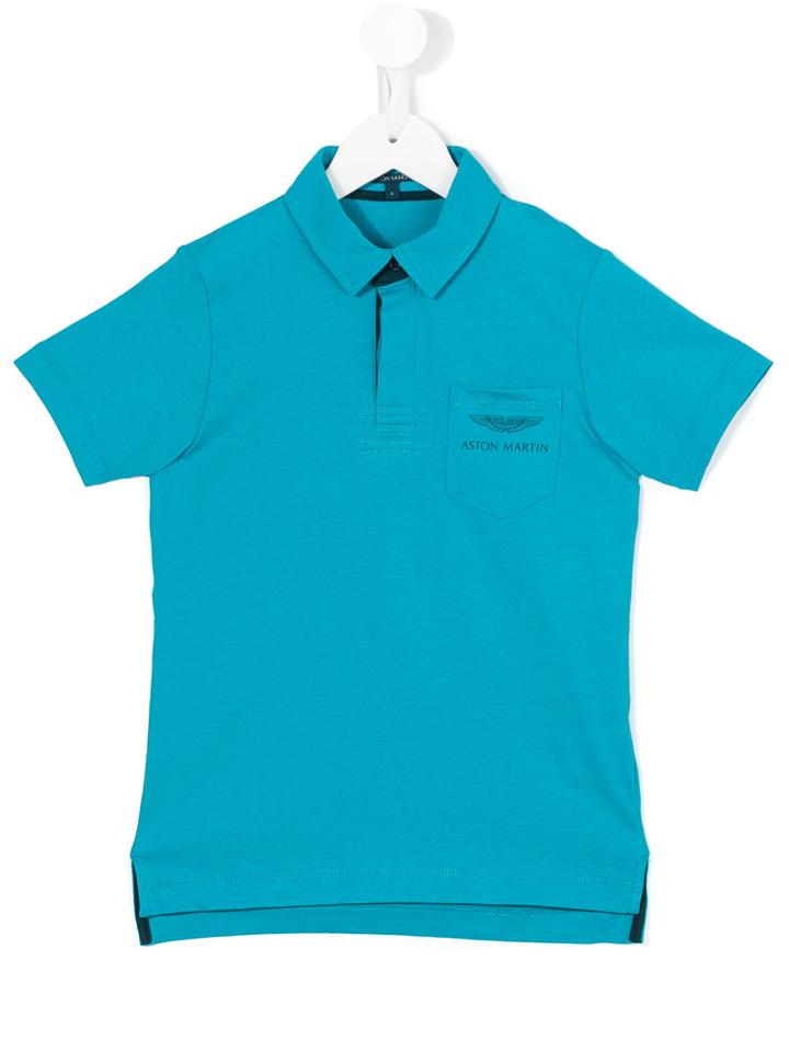 Aston Martin Kids - Logo Polo Shirt - Kids - Cotton - 10 Yrs, Blue