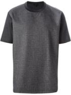 Lanvin Houndstooth Print T-shirt, Men's, Size: Xs, Grey, Cotton/wool/polyester