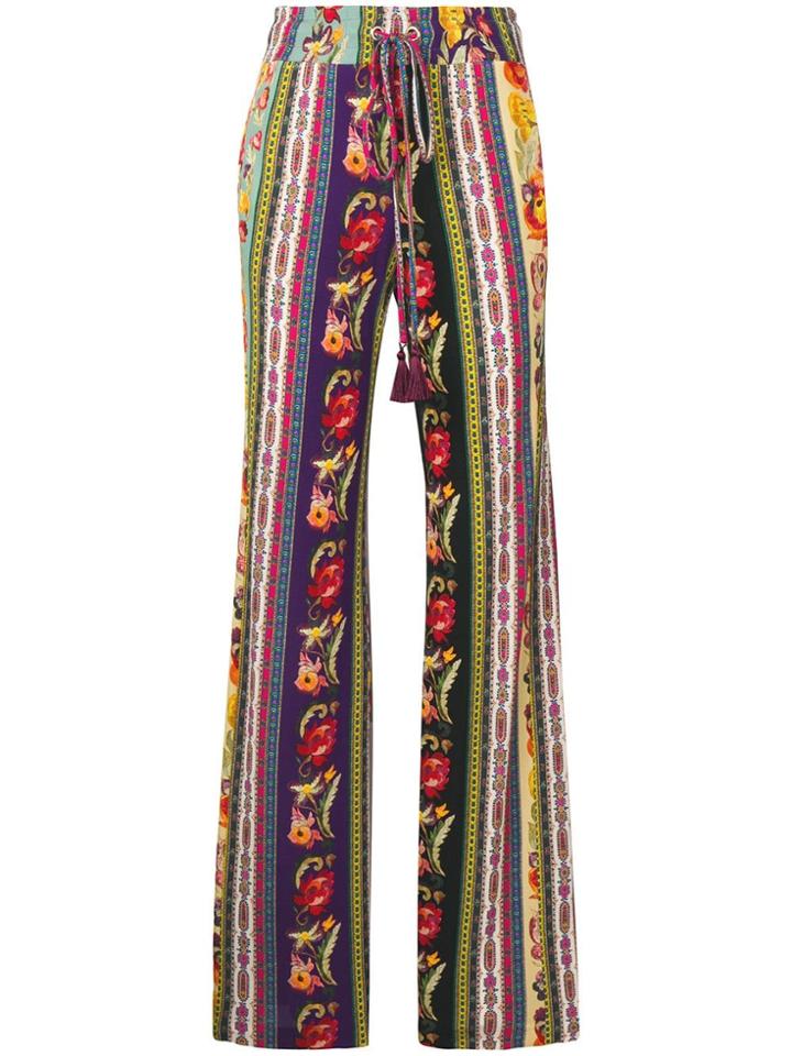 Etro Multi-print High Waisted Trousers - Green