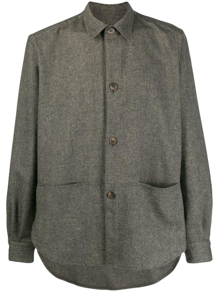 Société Anonyme Long-sleeved Elongated-back Shirt - Neutrals