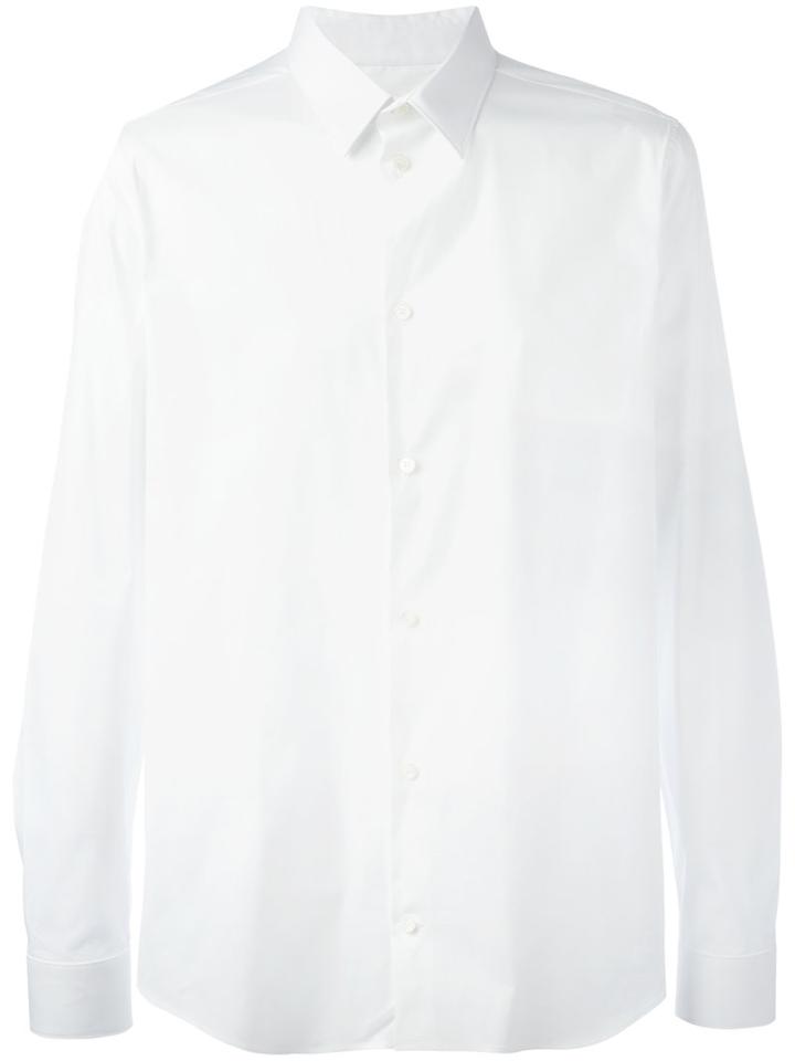 Balenciaga Plain Shirt, Men's, Size: 43, White, Cotton/polyamide/spandex/elastane