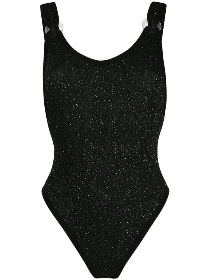 Reina Olga Sparkly One-piece Swimsuit - Black