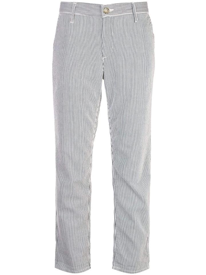 Ag Jeans Striped Chino Trousers - Black