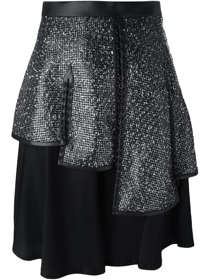 Comme Des Garçons Noir Kei Ninomiya Shimmering Layer Flared Skirt