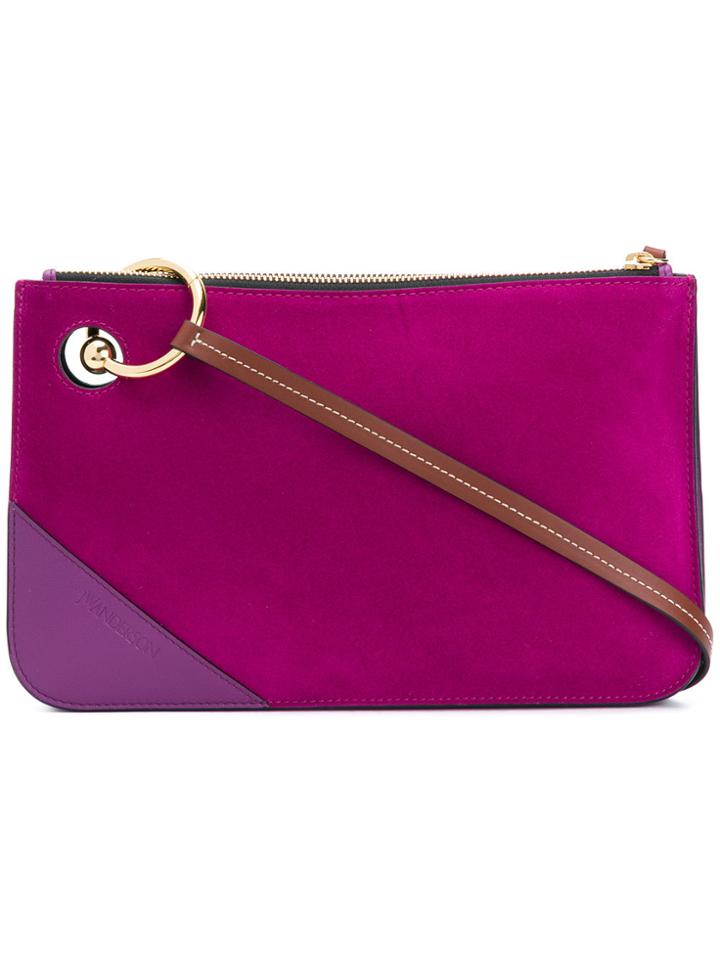 Jw Anderson Pierce Clutch - Pink & Purple