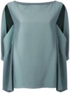 Chalayan Open Sleeve Blouse, Women's, Size: 46, Green, Viscose/acrylic