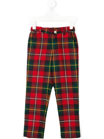 Oscar De La Renta Kids Classic Plaid Slim Trousers - Unavailable