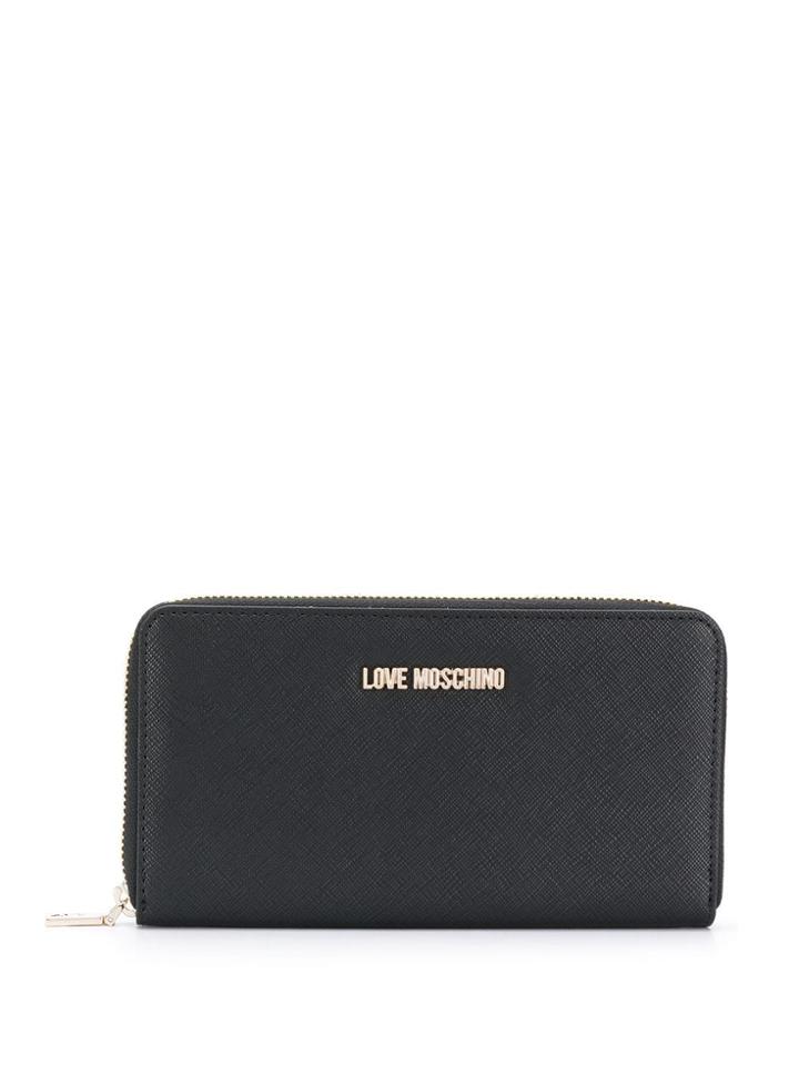 Love Moschino Logo Plaque Purse - Black