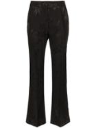 Etro Floral Jacquard Flared Trousers - Black