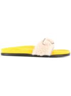 Avec Modération Slip-on Buckle Sandals - Yellow