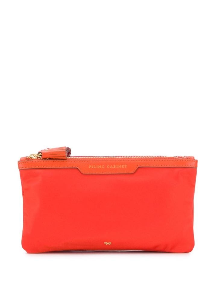 Anya Hindmarch Filing Cabinet Zipped Purse - Orange