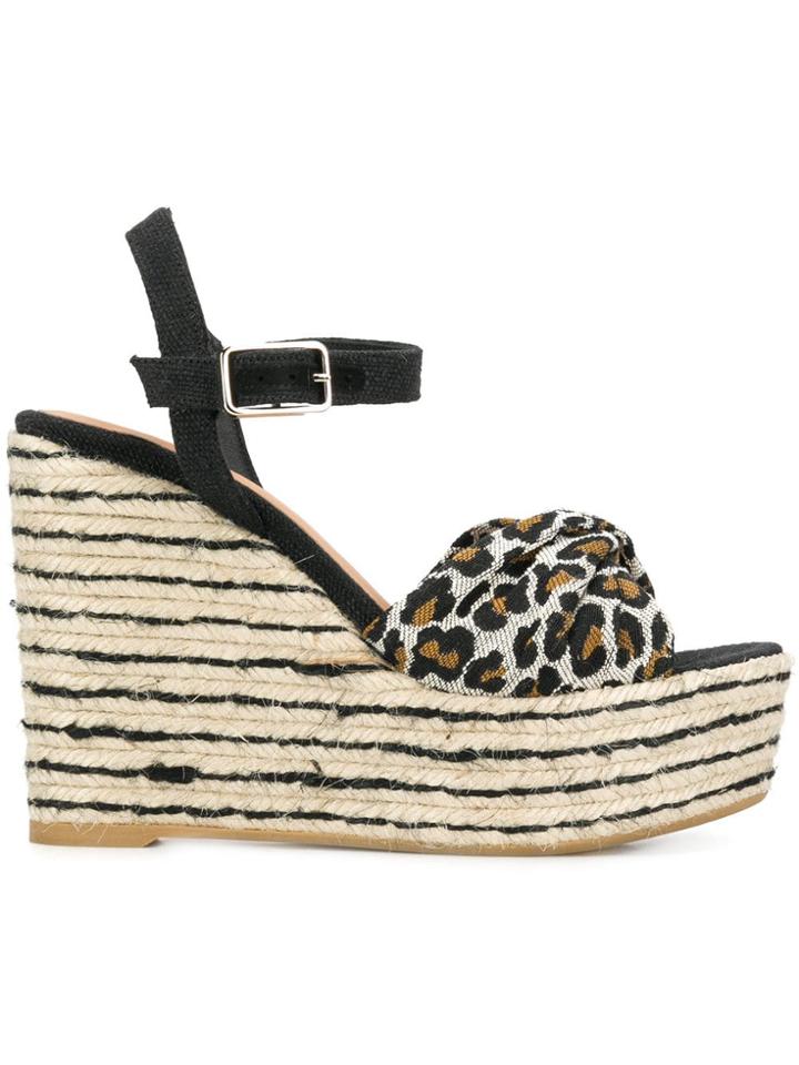 Castañer Jeanne Wedge Espadrilles - Black