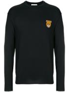 Moschino Bear Crest Crewneck Sweater - Black