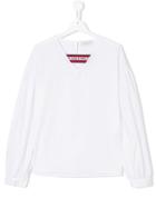 Gaelle Paris Kids V-neck Fluid Blouse - White