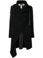 A New Cross Draped Sweater - Black