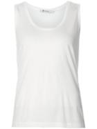 T By Alexander Wang Scoop Neck Tank Top, Women's, Size: S, White, Viscose
