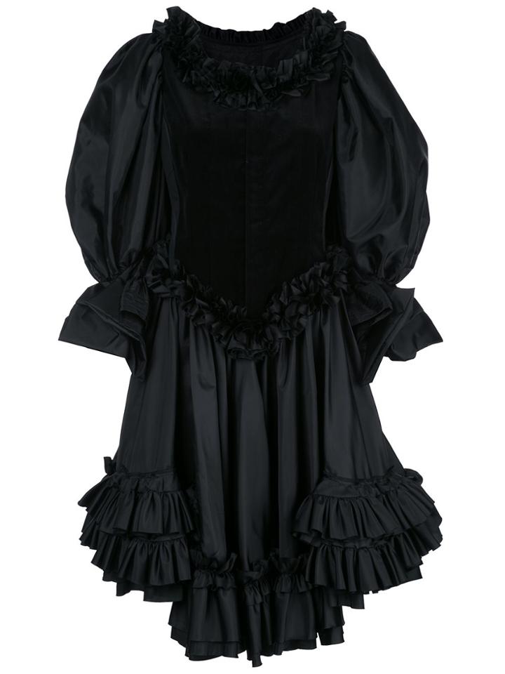Comme Des Garçons Ruffled Dress - Black